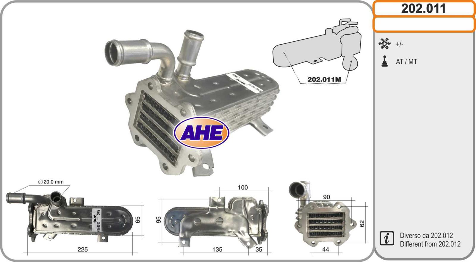 038131512H - Radiateur EGR Golf 4 5 1.9 TDI