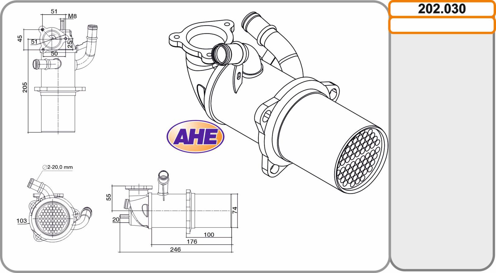 EGR Cooler AUDI A4/A5/A6/Q5 2.0TDi/30TDi/35TDi/40TDi 11.07-