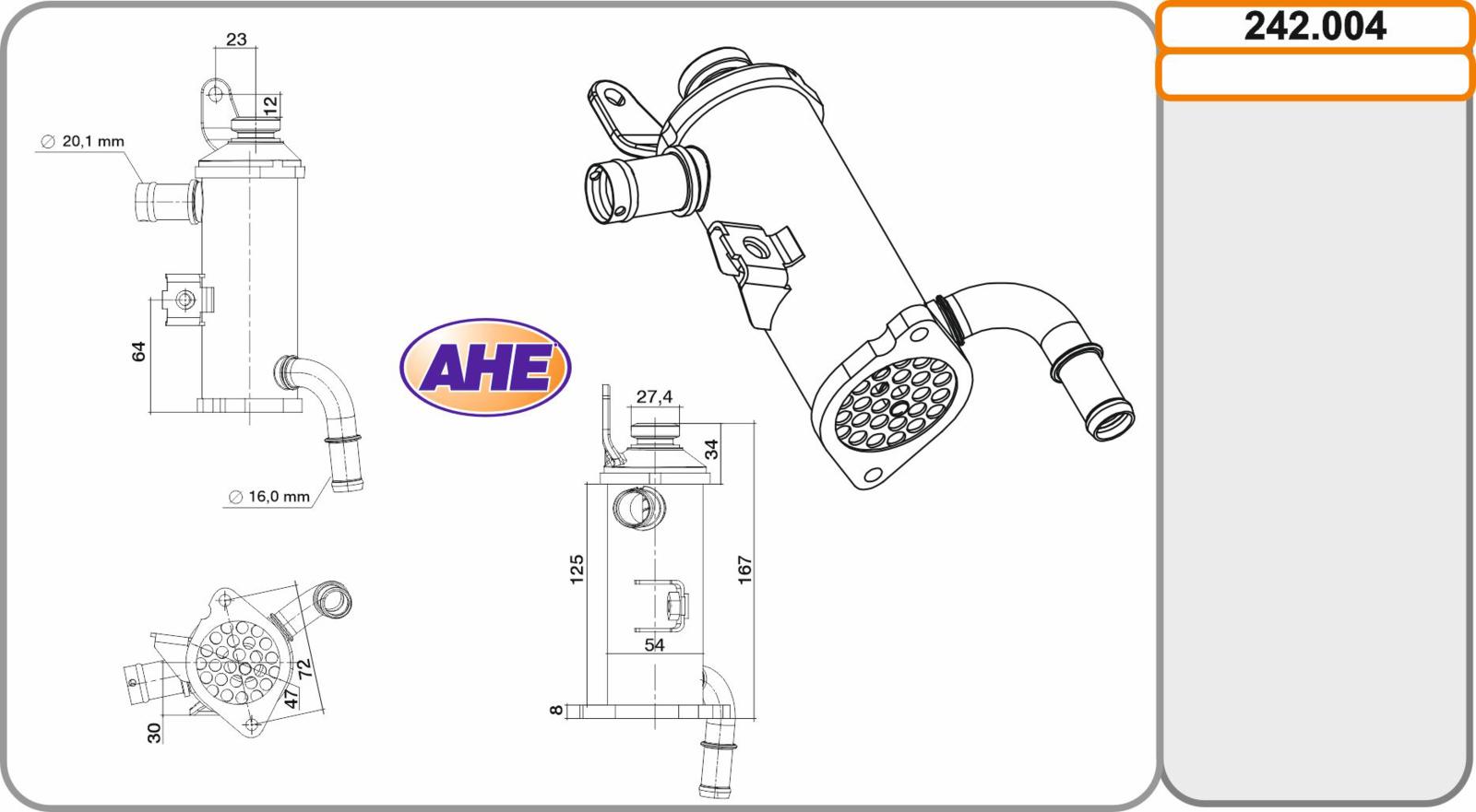 EGR Cooler LAND ROVER Discovery/Range Rover Sport 2.7TD 08.04-01.11