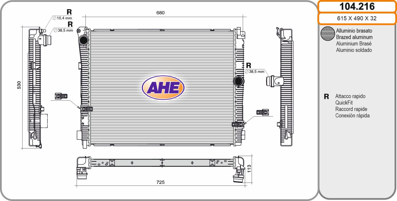Rad. BMW G82/G87 serie M2/M4 M30 09.20-