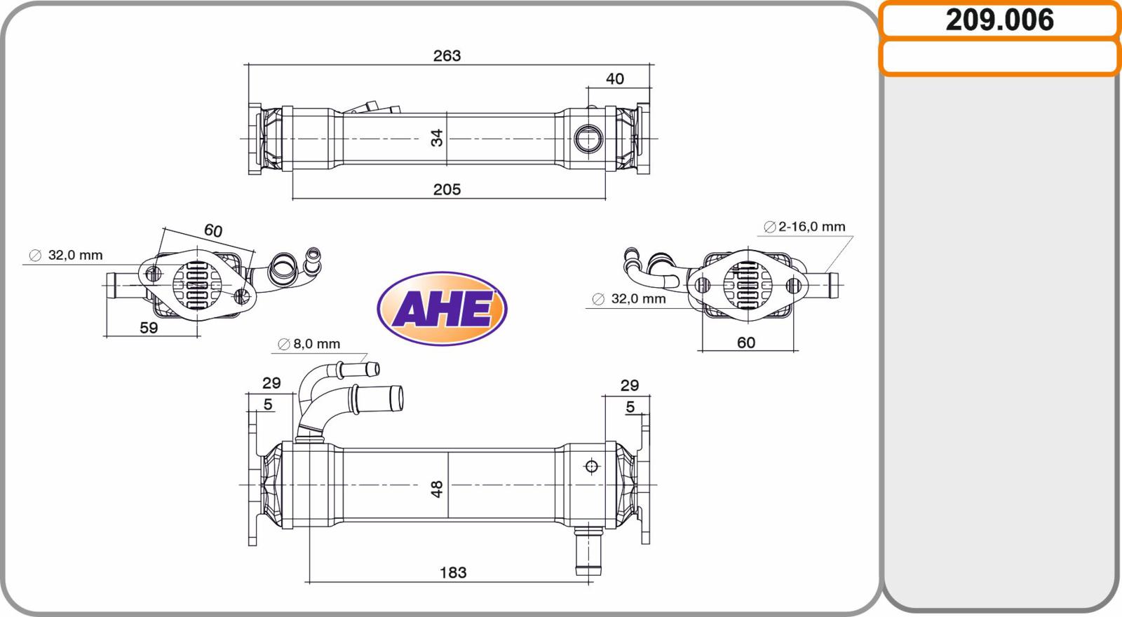 EGR Cooler FIAT Ducato 2.3D MJT 07.06-