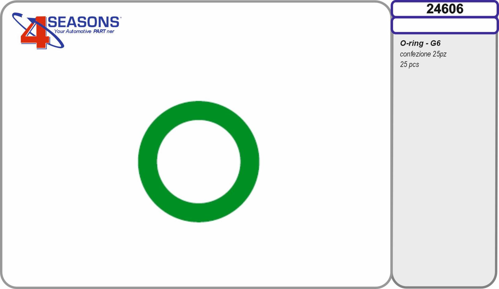O-ring G6 confezione da 25 pezzi