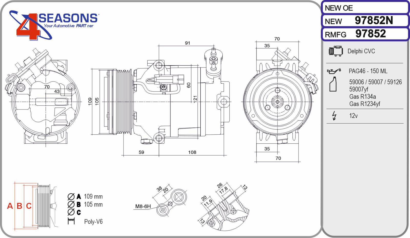 Cmp Rem OPEL Astra H 1.3CDTi 01.04-10.10