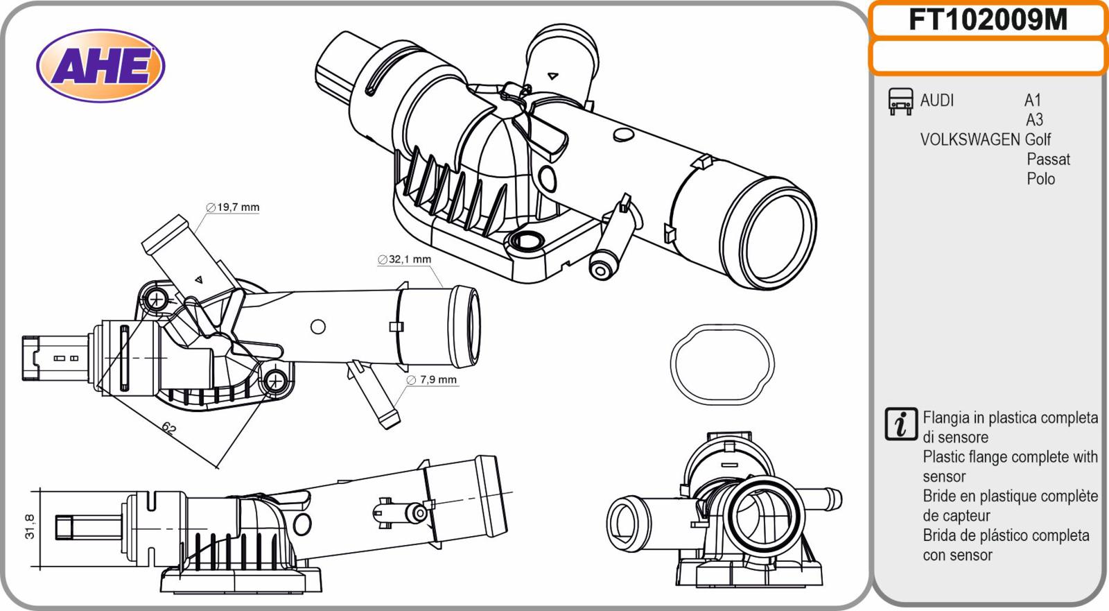Fl. Term. AUDI/VW A1/A3/Golf/Passat/Polo 1.2TDi/1.6TDi 02.09-12.19