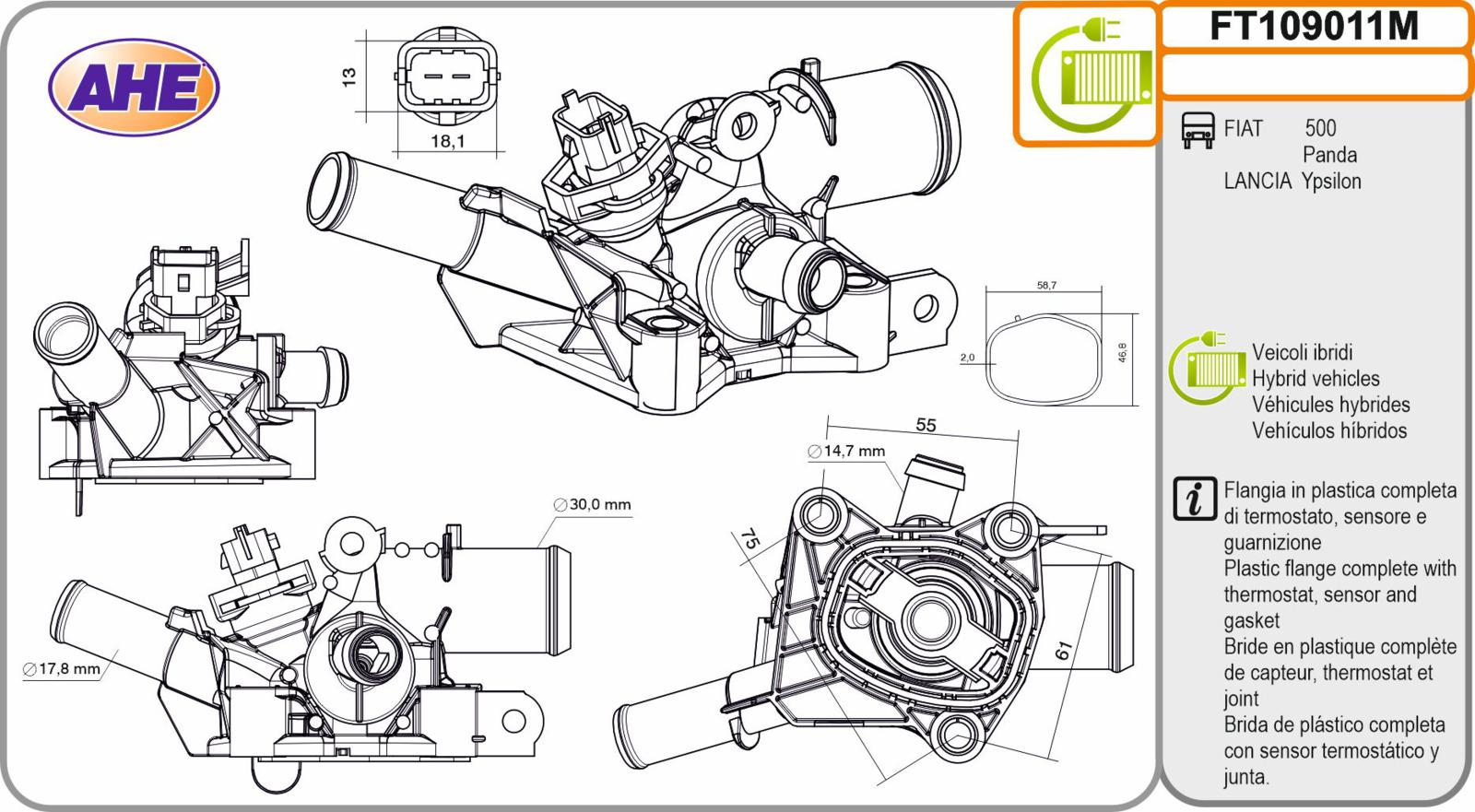 Fl. Term. FIAT / LANCIA 500 / Panda / Ypsilon 1.0 Mild Hybrid 01.20-