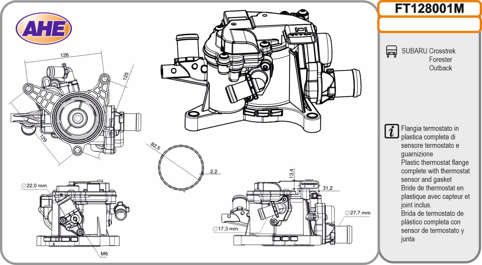 Fl. Term. SUBARU Crosstrek / Forester / Outback 2.0 / 2.5 01.19-