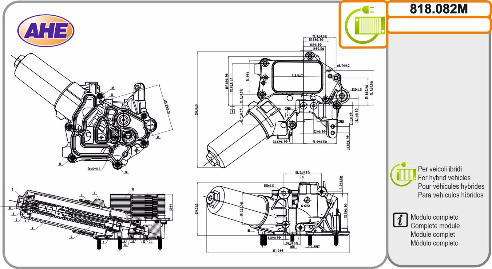 Mod. Oilc. MERCEDES Classe C / GLC 200 / 300 / 400 Hybrid 03.21-