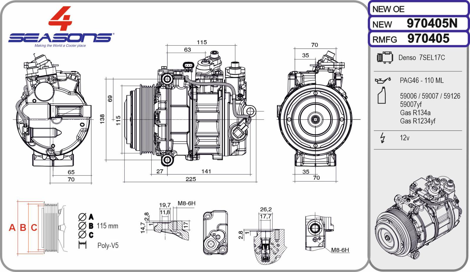 Cmp Rem MERCEDES Classe G / GLE 300d / 350d / 400d / 450d 05.17-