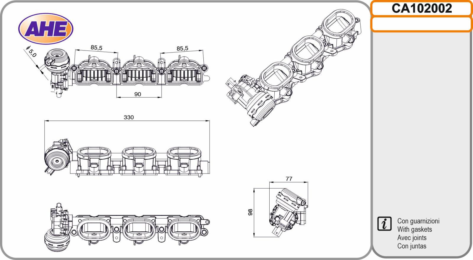 Coll. Asp. AUDI A4 / A5 / A6 / A7 / A8 / Q7 3.0TFSi 11.08-12.19