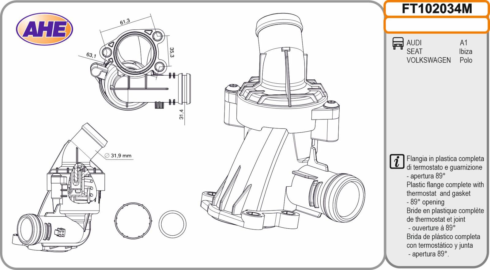 Fl. Term. AUDI / SEAT / VW A1 / Ibiza / Polo 1.4TDi 02.14-12.22