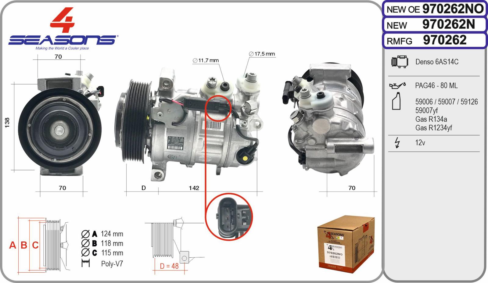 Cmp New OE MERCEDES Classe A / B / CLA / GLA / GLB  160 / 180 03.18-