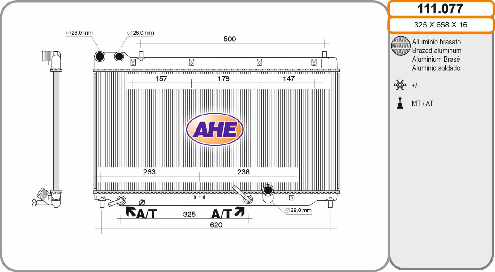 Rad. HONDA Jazz 1.2 / 1.3 M/AT 03.02-07.08